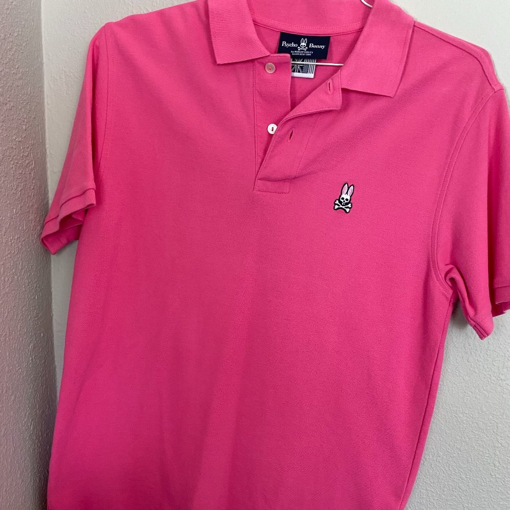 Psycho Bunny  fuchsia short sleeve polo shirt